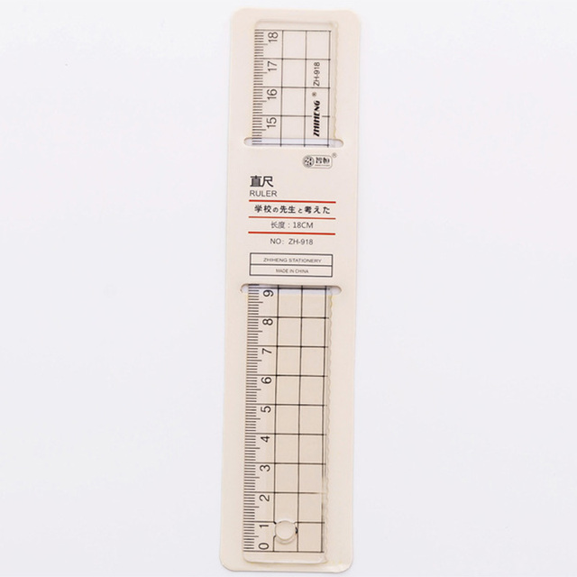 Math Geometry Tool Plastic Clear Ruler Sets Includes Straight Rule Triangle Ruler Protractor Kit for Student School Office: 18cm