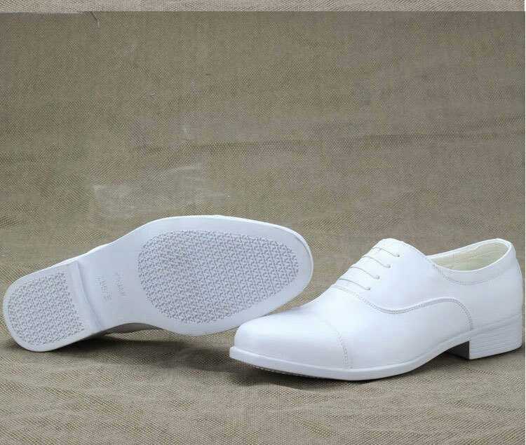 Robe à talons bas pour hommes, chaussures de mariage à bout pointu, blanc, bleu marine, , B192