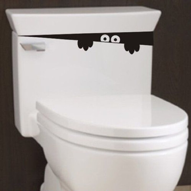 Voyeur papel monstruo baño pegatinas DIY extraíbles vivero de calcomanías de pared baño encantador estilo impermeable vinilo arte de TA146