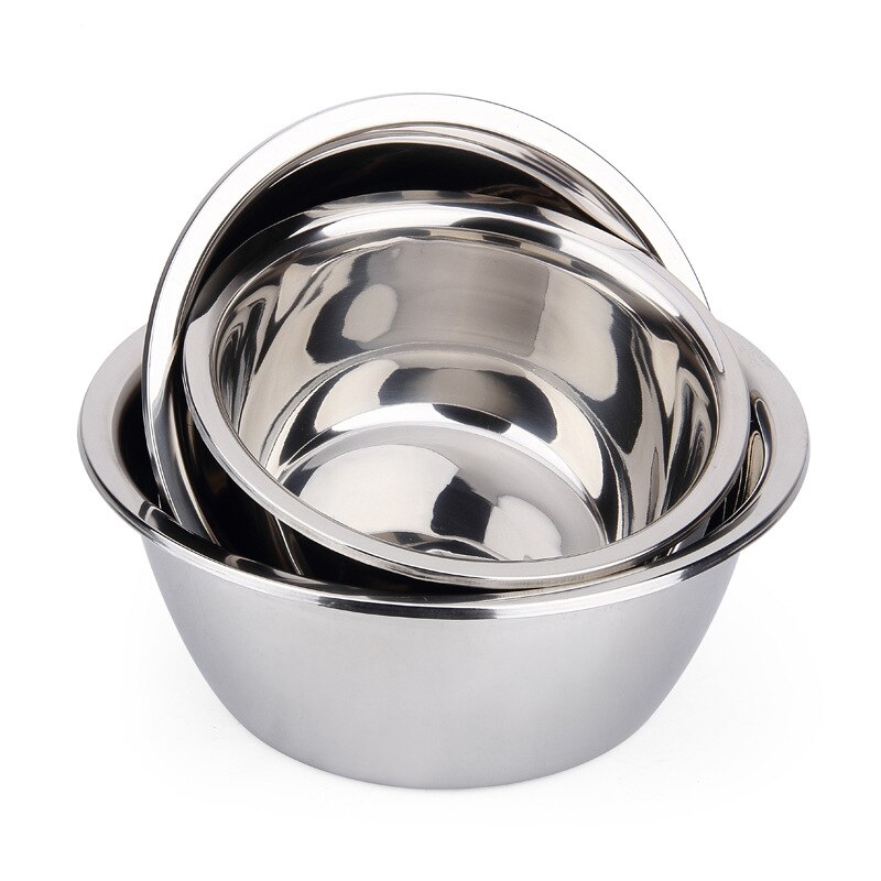 Grand bol en acier inoxydable, épaissi, grand bassin, batteur à œufs, bol de mélange, pétrissage, Pot de Fermentation, outils,