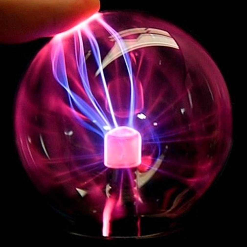 Magic Plasma Ball Touch Sensitive Glass Lightning Sphere Classic Novelty Retro Fun Toy Gadget Mains Operated Lamp for Home