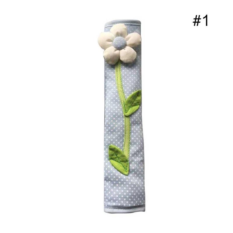 Cubierta de mango de tela para puerta de frigorífico, accesorios para el hogar, guantes dobles, perilla de algodón, L7s2: blue
