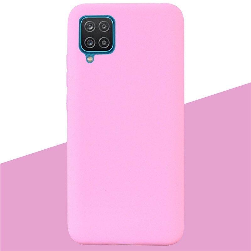 For Samsung A12 Case Soft Silicon Tpu Back Phone Case For Samsung Galaxy A12 GalaxyA12 A 12 SM-A125F a125 Bumper Fundas Coque: 4 Dark Pink