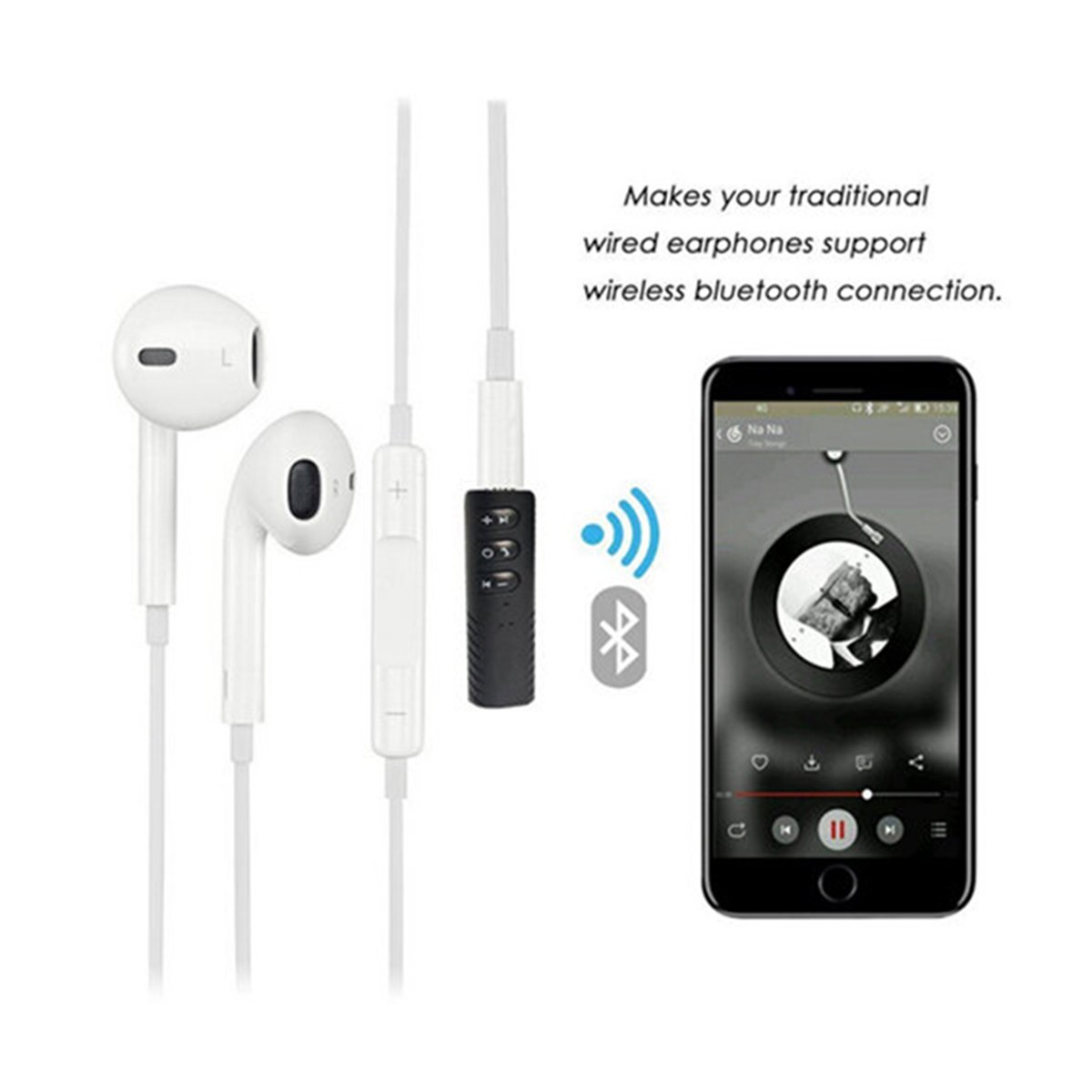 Bluetooth receiver Wireless play Portable 3.5mm audio plug stereo Bluetooth 4.1 Compatible with all Bluetooth devices