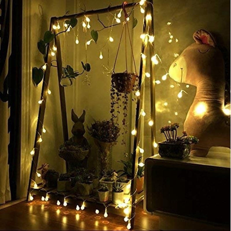 1.5M 3M 4M 5M Fairy Garland LED Ball String Lights Waterproof for Christmas Tree Wedding Home Indoor Decoration Battery Powered