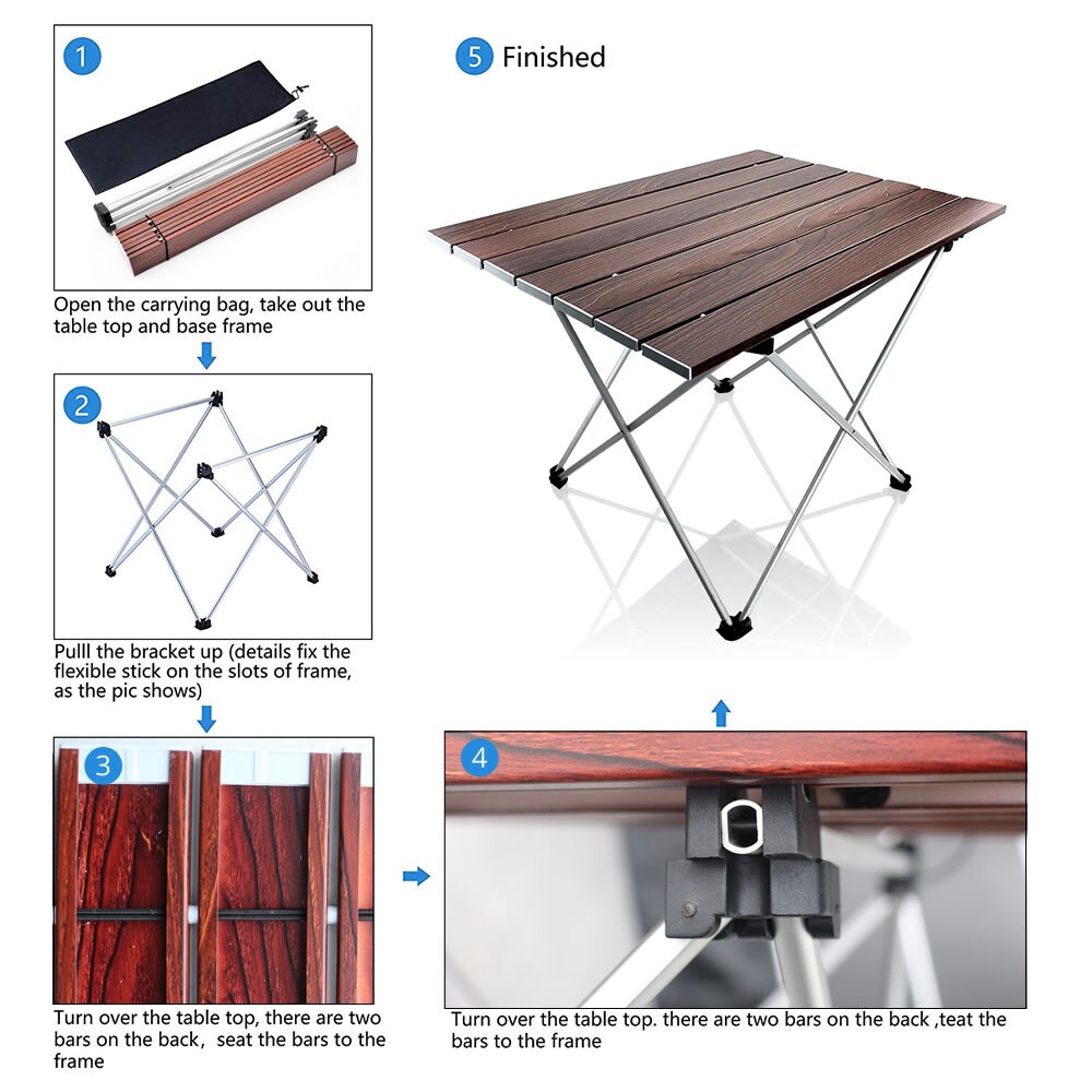 Ultralight Compacte Camping Klaptafel Met Draagtas