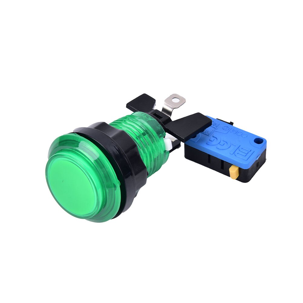 1 stuk led-licht verlichte ronde arcade videogame-speler drukknopschakelaar 5 kleuren 32mm