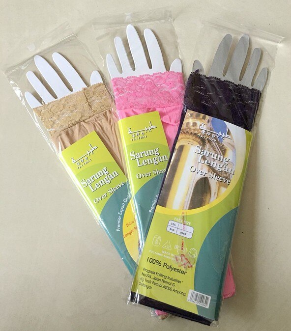 Manchettes en dentelle pour femmes du moyen-orient, manches musulmanes, couvre-bras islamique, gants arabes, tissu extensible, chauffe-bras élastique