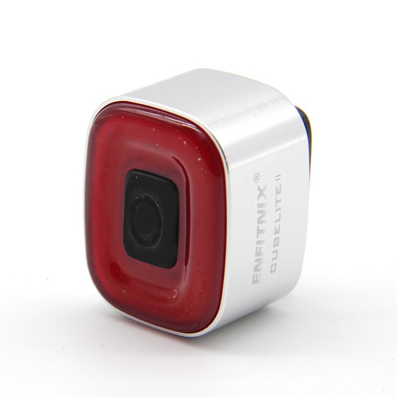 CubeLite II Xlite100 Bicicletta borsa accorto auto Freno Luce di Rilevamento usb della bici della Strada MTB fanali Posteriori posteriori: argento