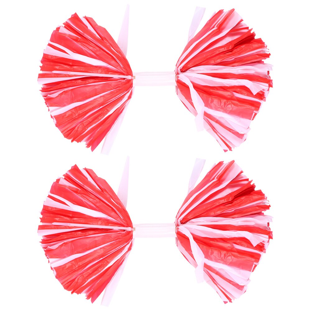 1 Pair Cheering Poms Cheerleader Supplies Sport Cheerleader Pom Poms for Competitive Race Performance (Blue and White a: Red White