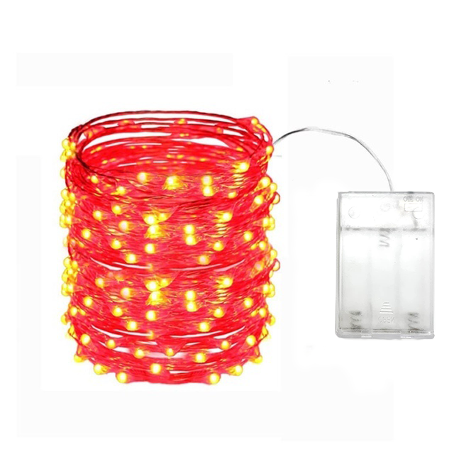 5M LED Fairy Lights Battery Operated Copper Wire Garland String Lights Outdoor Garden Party Wedding Lights Christmas Decor: RGB / 350W