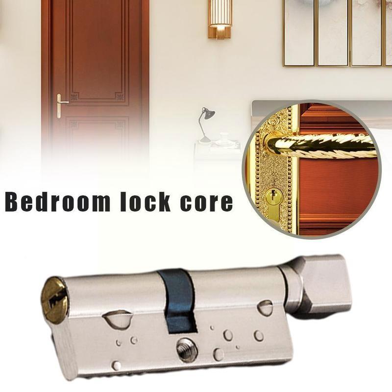 70mm Door Lock Core Door Cylinder Lock Biased Anti-theft 3 Security Pcs Home Interior Key Entrance Bedroom Brass Lock Lock K7Z7