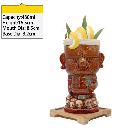 Maori Chiefs Tiki Mug Cocktail Cup Beer Wine Mug Ceramic Tiki Mugs Art Crafts Hawaii Mugs: Default Title