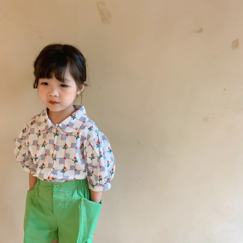 Pantalones cortos holgados de algodón para niñas, shorts informales con bolsillos grandes laterales, estilo coreano