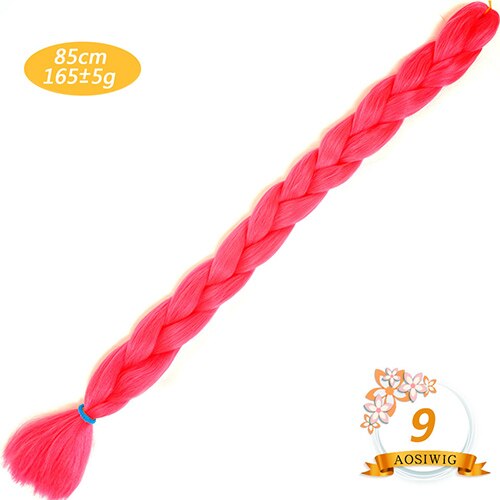 AOSIWIG 165g/pack Synthetic Super Jumbo Braiding Hair Crochet Purple Blue Braids Hair Extension Expression Rainbow Braiding Hair: #10