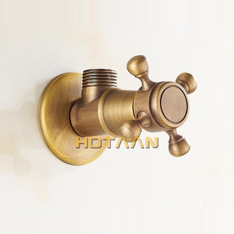 Antik mässing triangelventil vattenreglerventil kranvattenventil 1/2*1/2 mässingsvinkelventiler, yt -5182