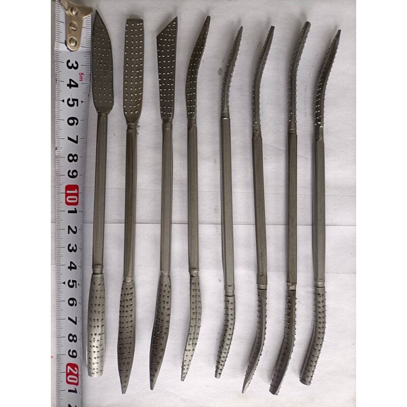 Juego de limas de madera, 8 piezas, 200mm, rebabas de doble extremo para tallado de carpintería, herramientas de mano, Lima de aguja