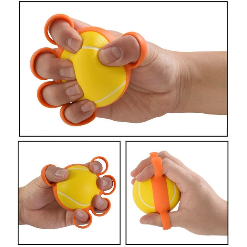 Bola de agarre expansora de mano para Fitness, Bola de fuerza de descompresión en forma de huevo, pelota para aliviar el estrés