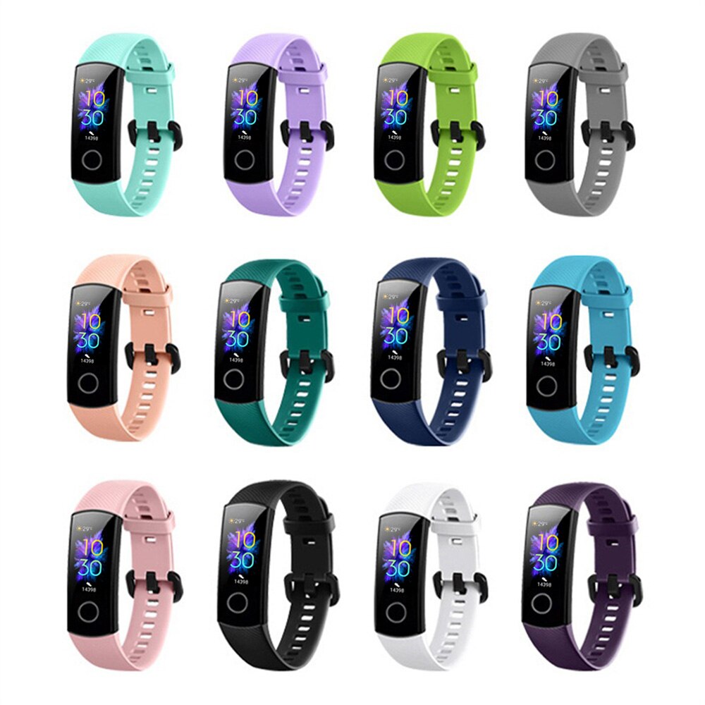 Colorful Silicone Wristbands Watch Band Replacement Strap Smart Watch Bracelet Strap For Honor Band 5 4