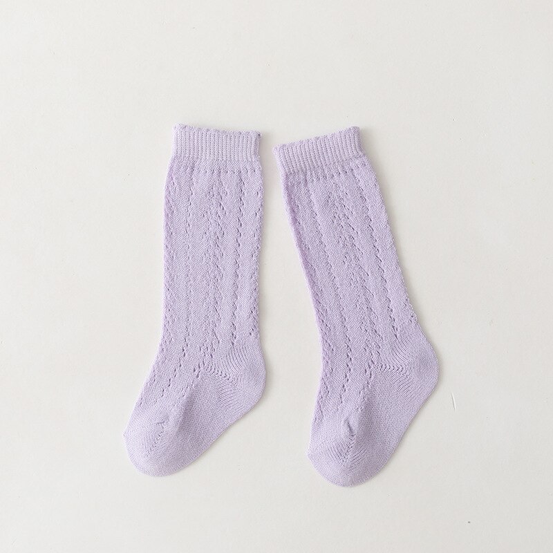 Baby Girls Socks Summer Kids Long Sock Toddlers Knee High Mesh Thin Socks Hollow Out Soft Cotton Infant Socken For 0-7 Years: 4-6T / army green