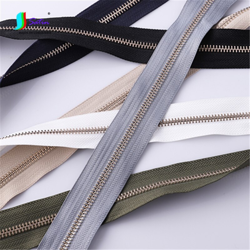 2 meter 5#  metalen groene verstelbare lengte montage rits diy handtassen tassen laarzen jaszak donsjack koperen rits  a0334f