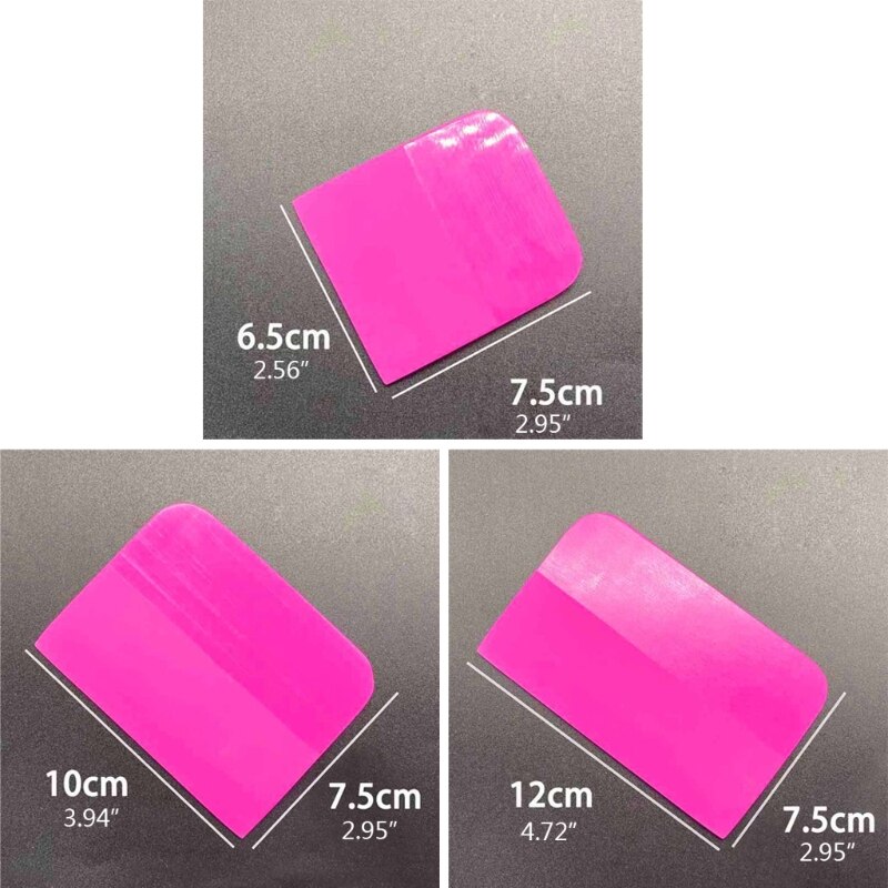 Pink Scraper Soft Rubber Car Window Squeegee Tint Tools Glass Water Wiper Vinyl Wrap Blade Auto Home Office Scraper