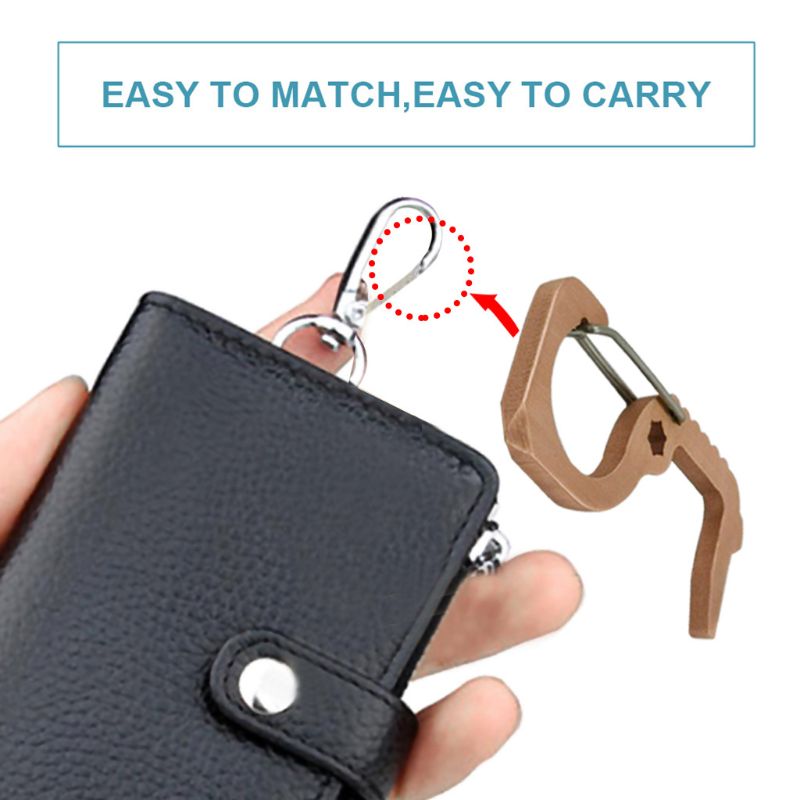 Mini Non-Contact Door Opener Keychain Handheld Avoid Contacting Press Button T8WB