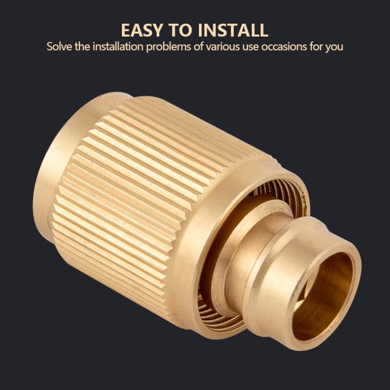 Universal Brass Quick Connector 1/2 Faucet Connector Washing Machine Hose Pipe Connector for Garden Kitchen Bathroom