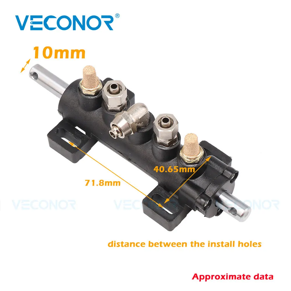 Luchtregelklep met vijf standen voor bandenwisselmachine, cilinderbedieningsklep, schakelaar, reserveonderdelen voor bandenwisselmachines, 8 mm: Bruin