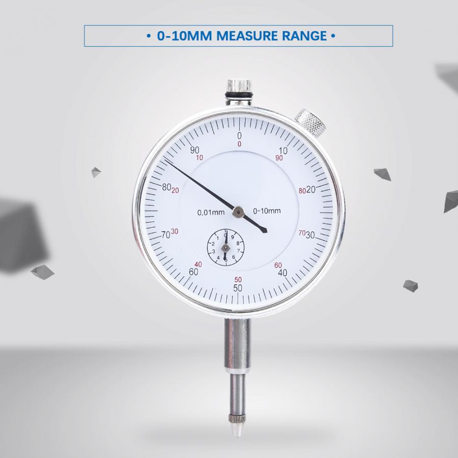Måleur 0-10mm mekanisk måleur test indikator 0.01mm måleur måle værktøj mekanisk måle indikator