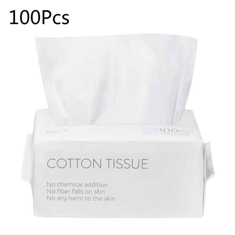 50/100 stk engangs ansigtshåndklæde rejse bomuld makeup servietter ansigtsrens gxmc: B