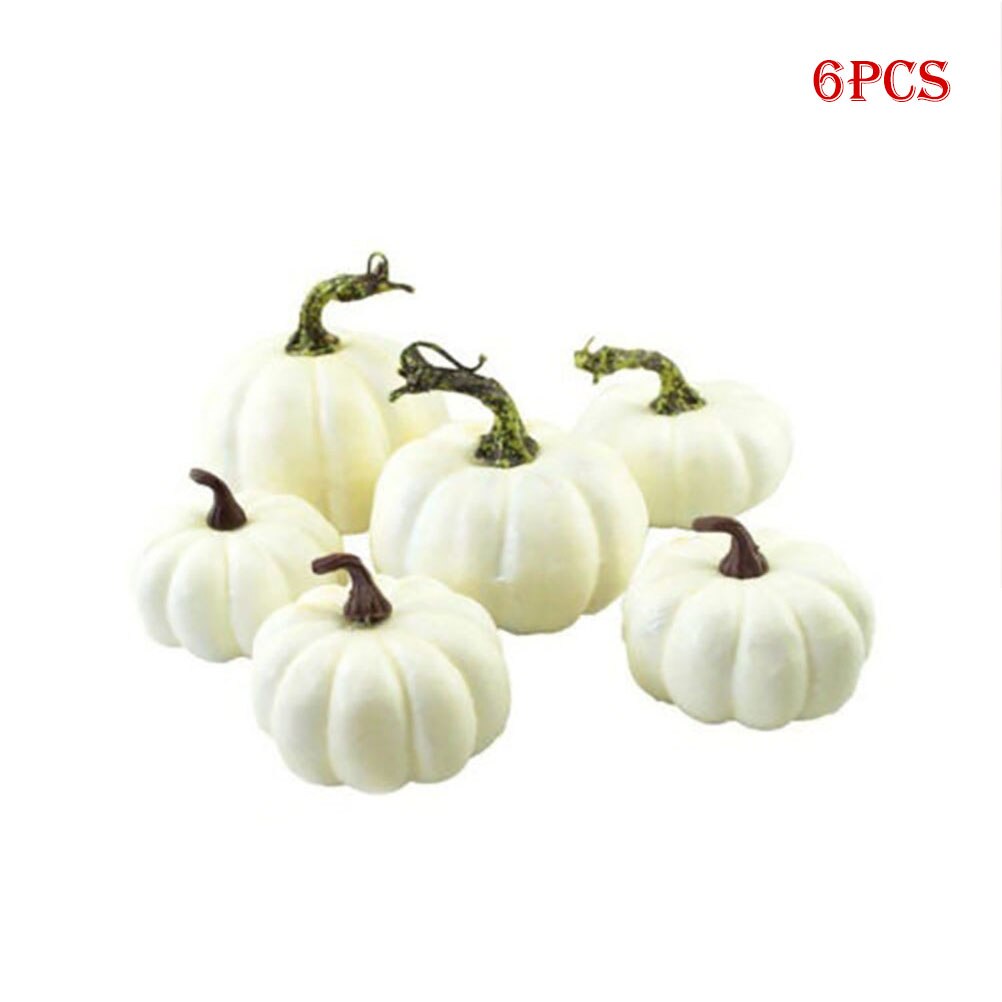 6PC Halloween Artificial Mini Foam Pumpkin Simulation Prop Garden Party Decor DIY Craft