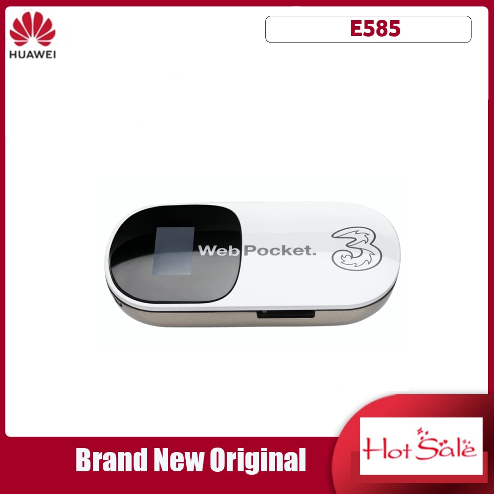 Huawei-roteador 3g e585 desbloqueado, ponto de acesso, bolso, sem fio, wi-fi, modem, entrada para cartão sim