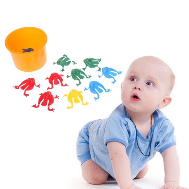 10pcs Springen Kikkers Diverse Hopper Game Baby Speelgoed Actie Toy Figures