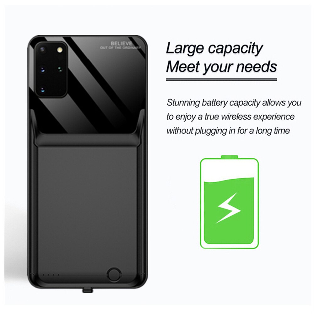 Battery Charger Case for Samsung Galaxy S20 Plus S20+ 5G - 6000mAh Power Bank Charging Cover