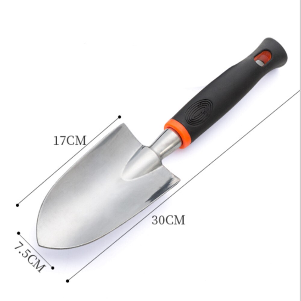 3 Pcs Garden Shovel with Ergonomic Rubber Non-slip Grip including Shovel,Transplant Shovel and Cultivator Hand Rake