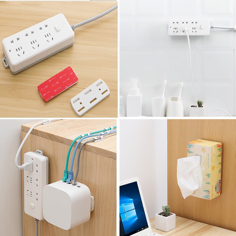 Home office Power Strip organiser No trace plug-in removable holder office organization