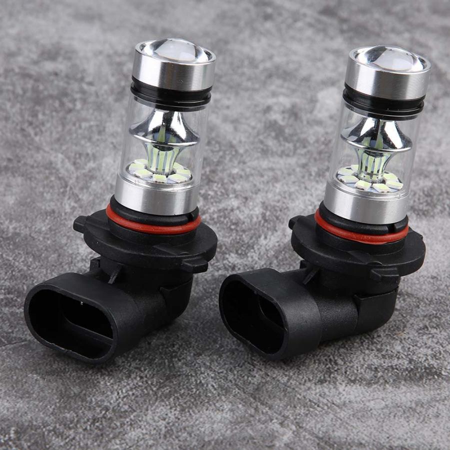 2x 9006 HB4 100W 8000K Ice Blue LED Foglight Bulbs Kit LED Fog Lamp Car Driving Light DC 12V-28V 360 degrees