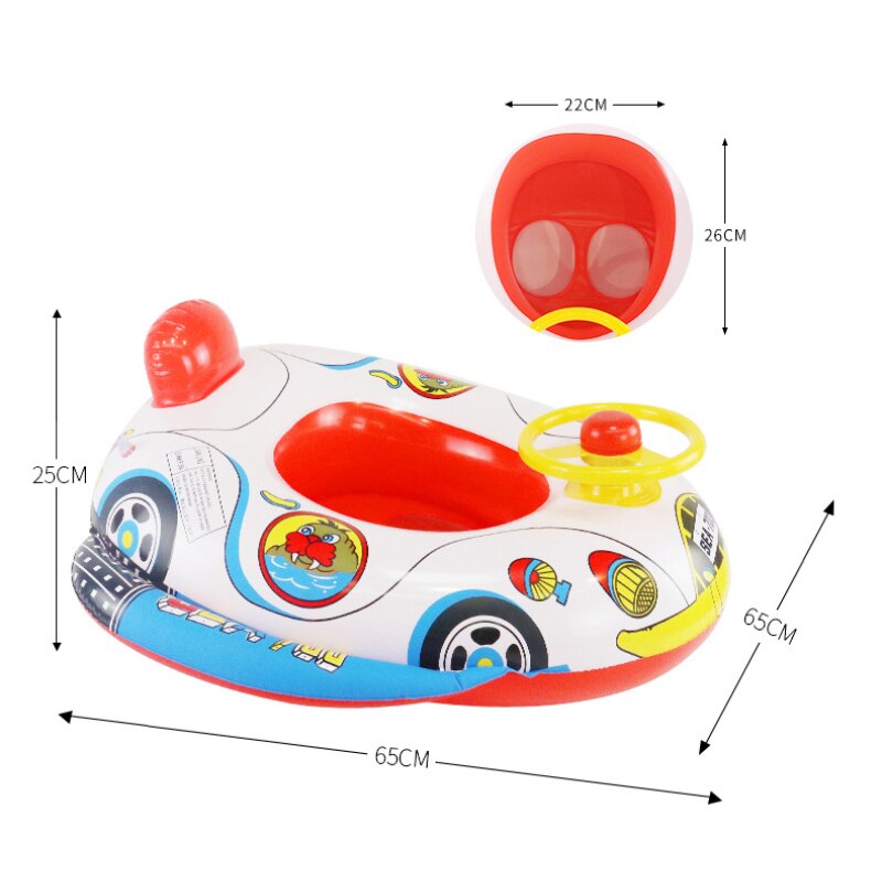 Zomer Baby Water Zwemmen Seat Ring Baby Zwembad Ring Kinderen Opblaasbaar Speelgoed Float Stoel Met Luifel Water Fun tool