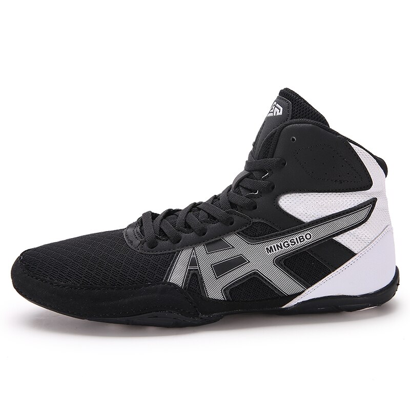 Men Training Wrestling Shoes Light Weight Wrestling Footwear Male Breathable Flighting Boxing Shoes Men Boxing Sneakers: HeiBai / 5