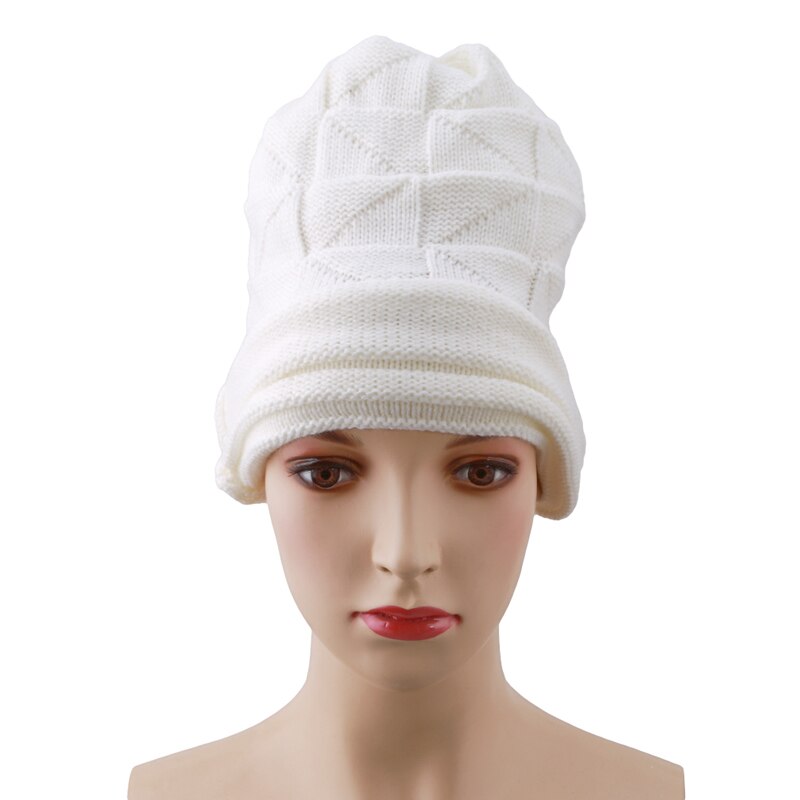 Efterår vinter cykelhuer hat unisex strikket skullies afslappet kasket ensfarvet unisex feminin gorro touca kasket