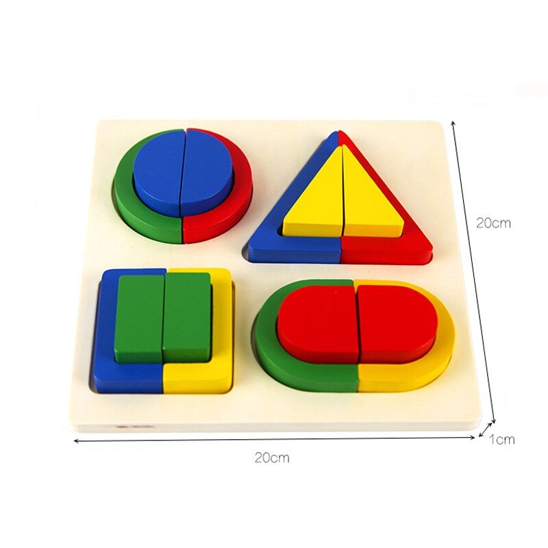 Nuovi bambini giocattolo in legno educazione precoce forma geometrica coppia potere intellettuale 1-3 anni assemblato a bordo giocattoli didattici: Default Title