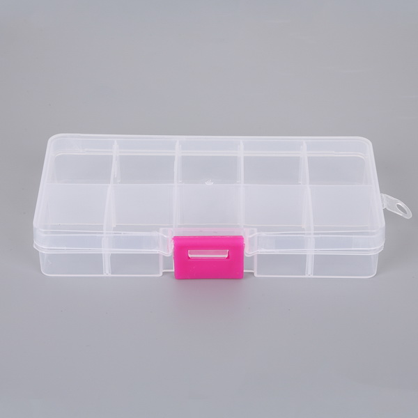Transparante Plastic Opbergdoos Organizer Stickers Box Desktop Container Washi Tape Stickers Box Art Tool Case Briefpapier: zwart