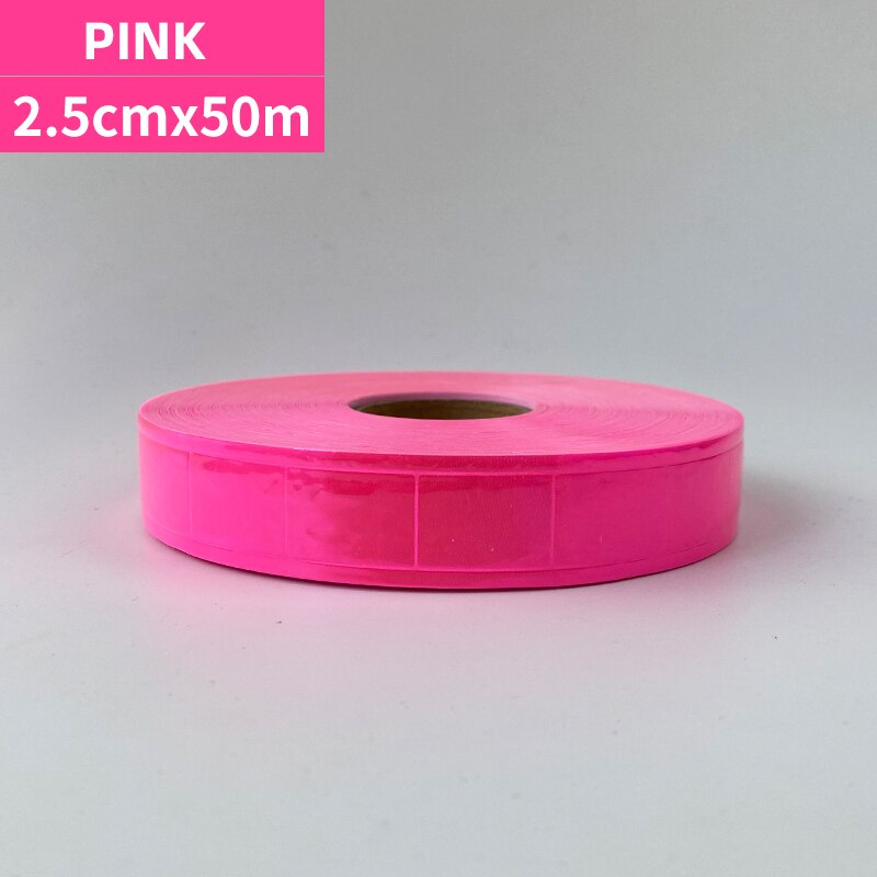 2.5cmX5m Reflective lattice band clothes safety warning sign sewing reflective strip reflective material for traffic use: 2.5cmX5m pink