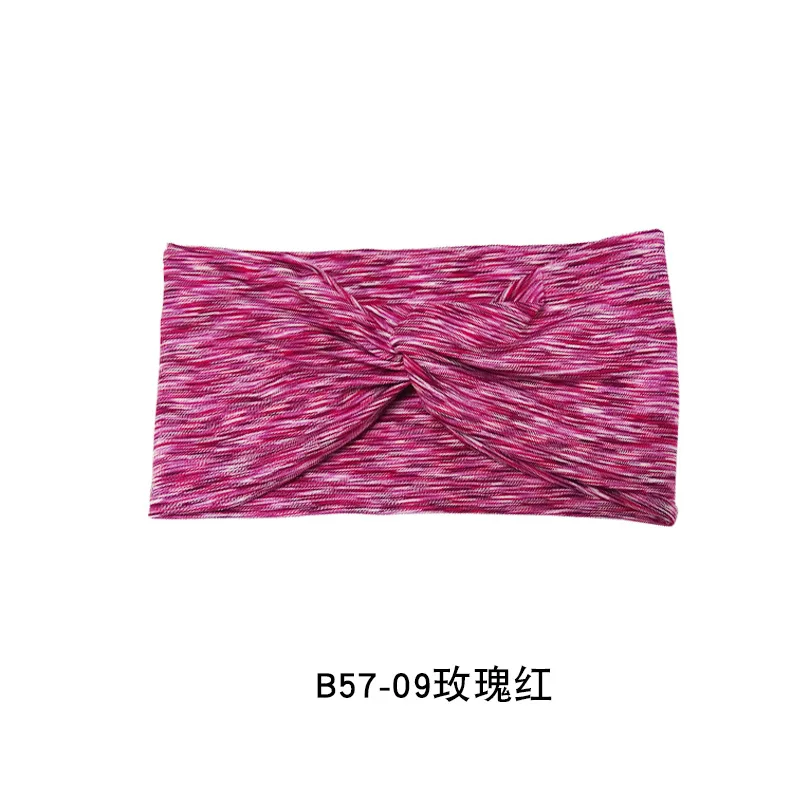 Cross Headband Solid Color Hairbands Women Girls Yoga Exercise Twisted Elastic Bandanas Hair Accessories Bandages: Light Grey