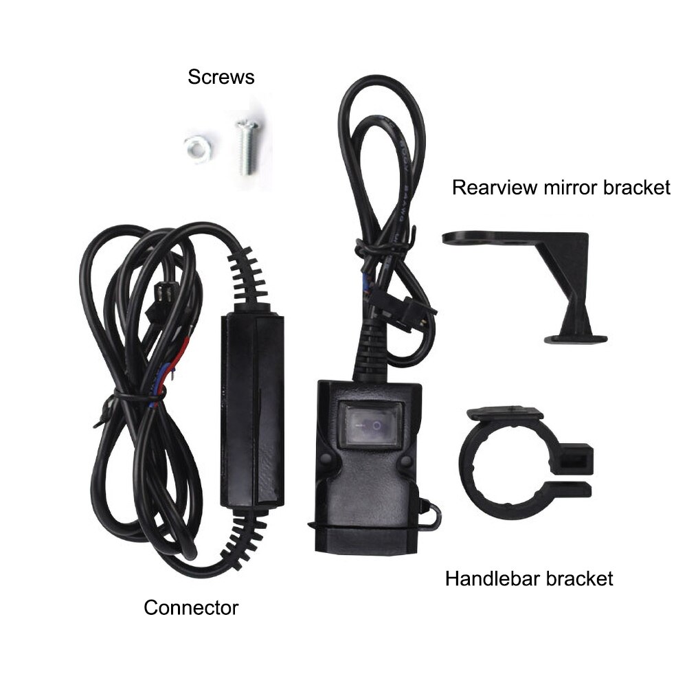 Double USB motos prise étanche moto guidon USB chargeur adaptateur alimentation 12-24V pour téléphone GPS