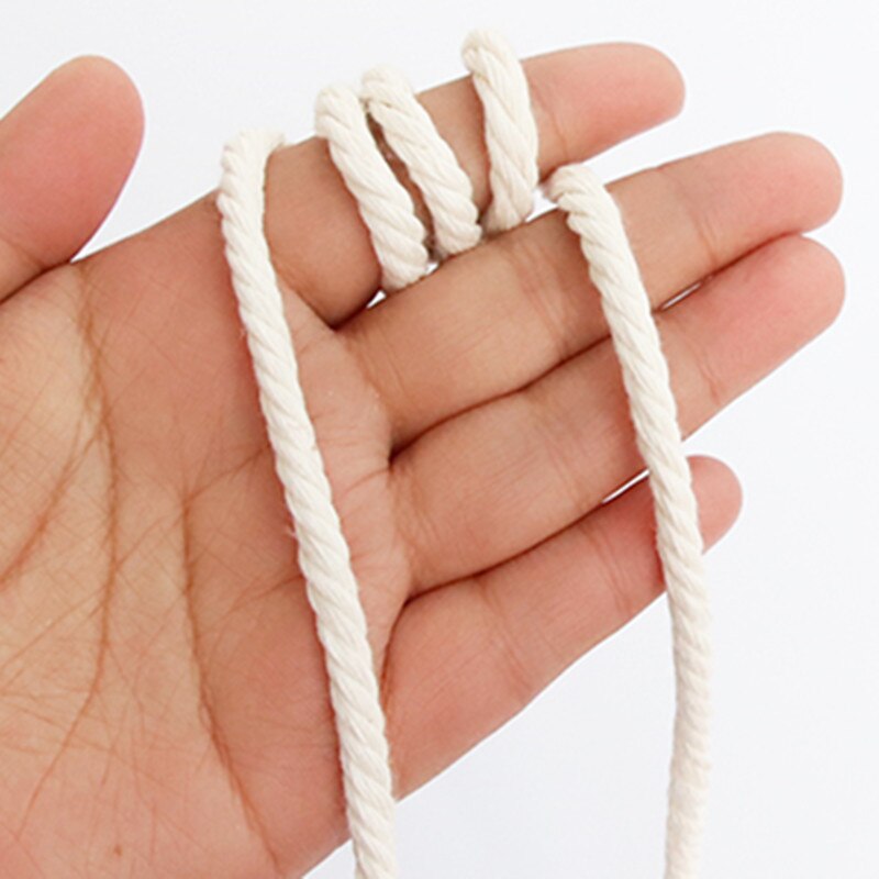 Corde de dentelle en coton naturel torsadé à la main, 1/2/3/4/5/6/8/10mm, tissage artisanal pour faire des cintres à plantes, décoration murale