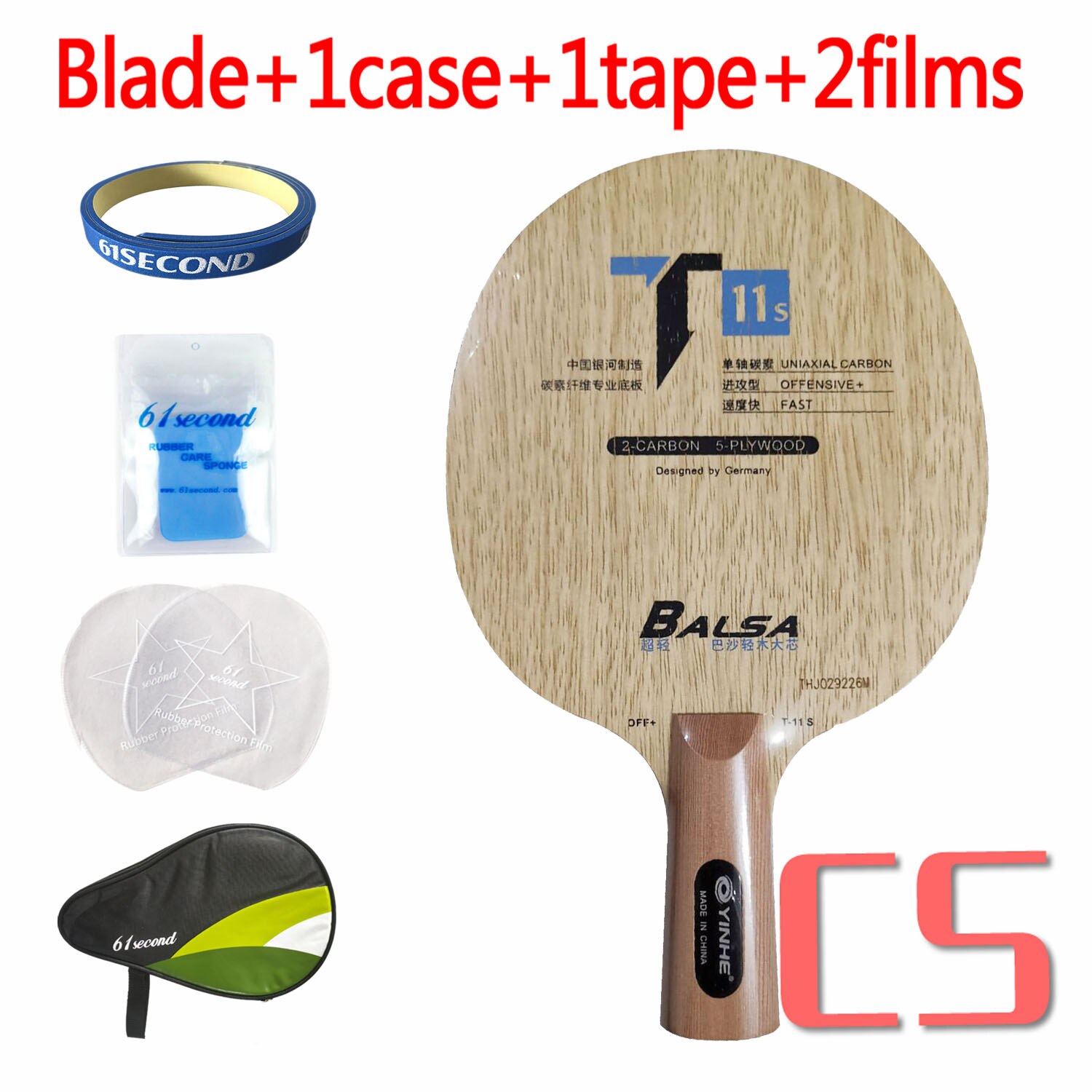 Galaxy Melkweg Yinhe T-11 + T 11 + T11 + T11S T-11S Limba Balsa Off Tafeltennis Blade Voor pingpong Racket: CS T11S with HM