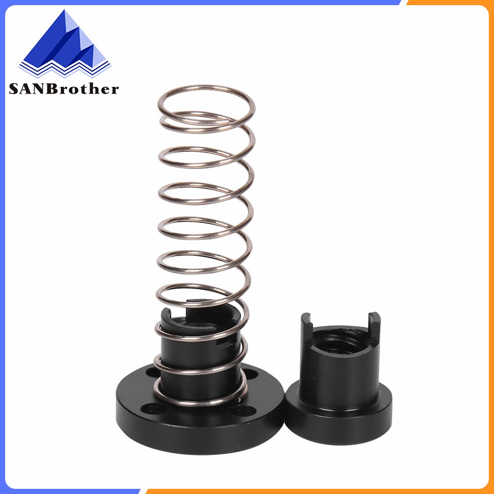 Parafusos trapezoidais da porca 8mm do pom de t8 para o diâmetro 8mm do parafuso de chumbo do motor deslizante passo 2mm porcas da impressora 3d de pom parte