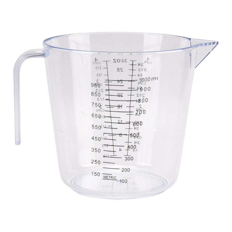 Clear Plastic Measuring Cup with Scale Measurement Stackable Water Measure Jug 124E